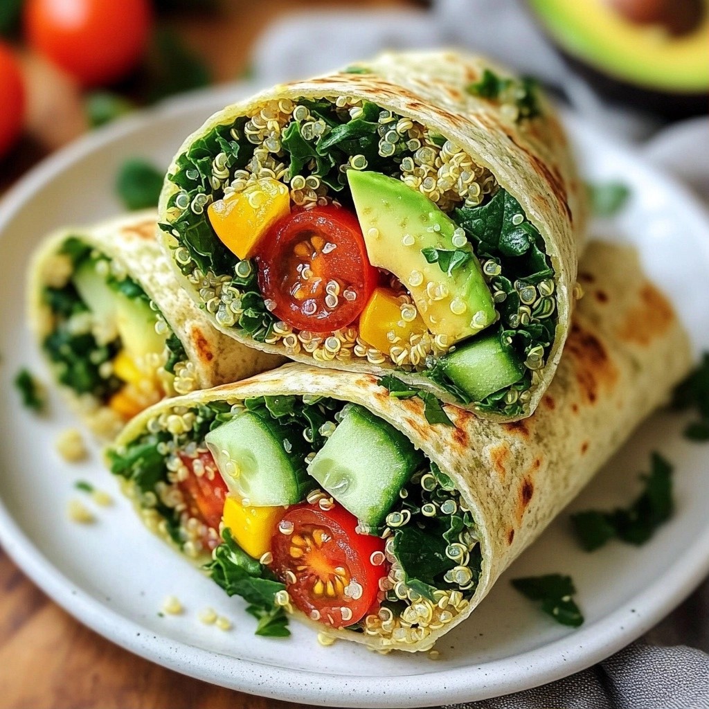 Zesty Clean Eating Quinoa and Avocado Wraps Delight