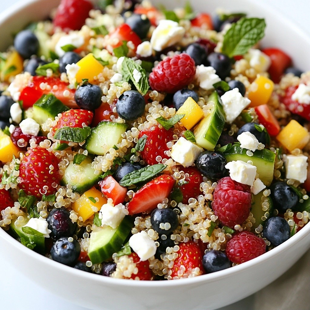Vibrant Clean Eating Quinoa and Berry Salad Recipe