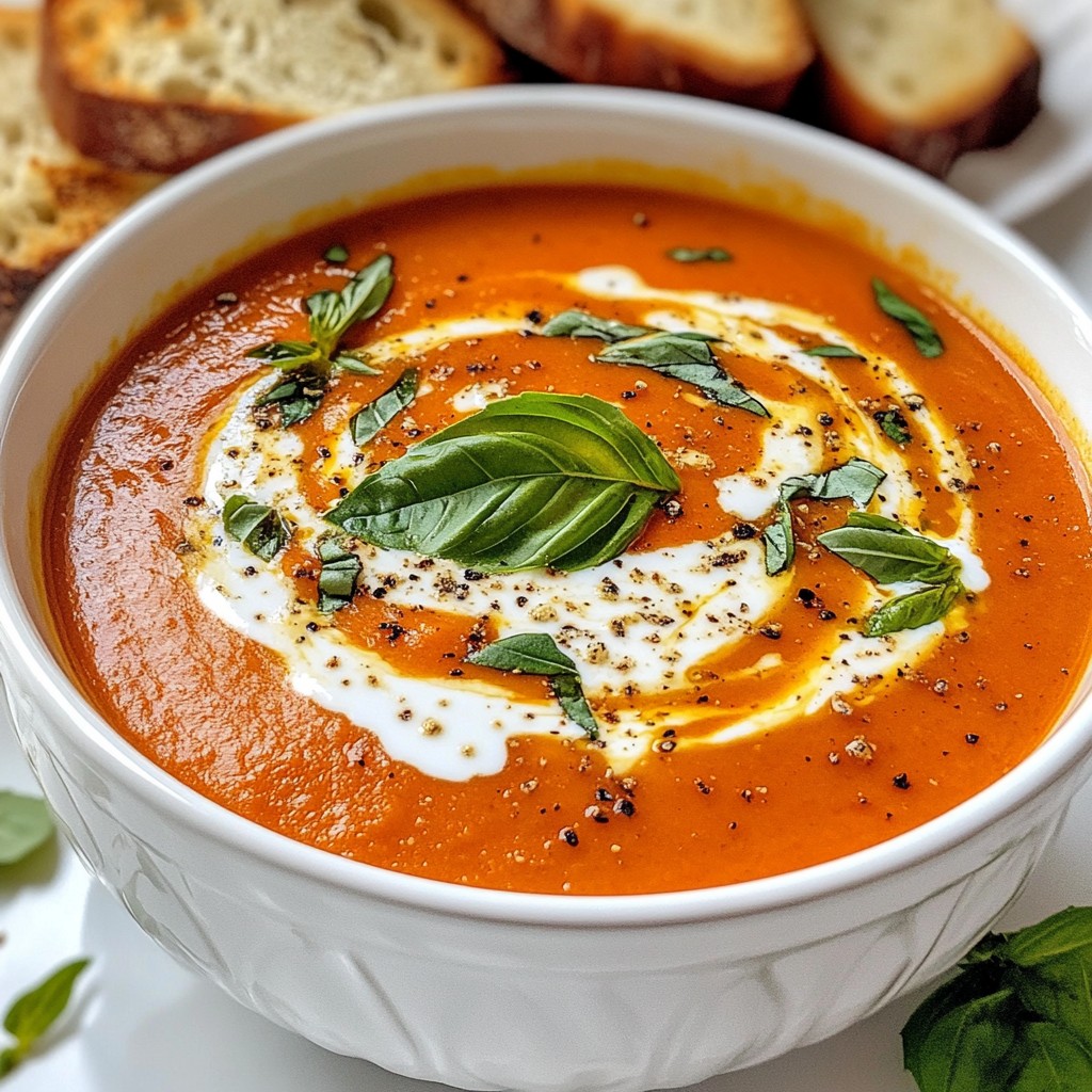 Creamy Tomato Basil Soup Simple and Flavorful Recipe