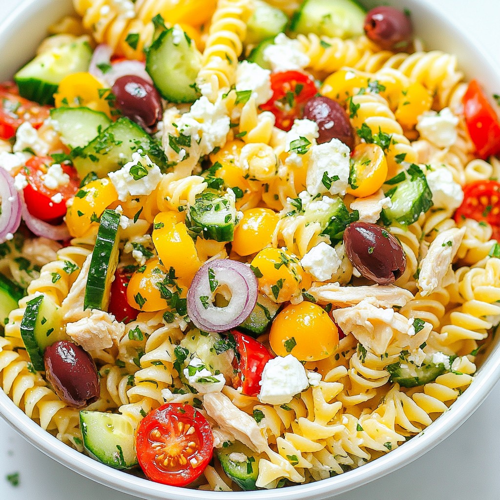 Greek Chicken Pasta Salad Flavorful and Fresh Dish