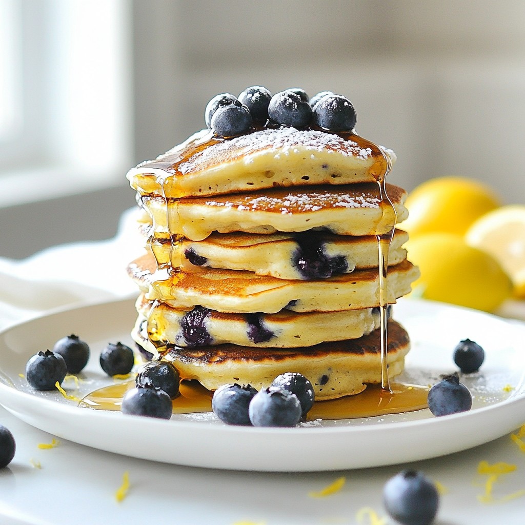 Blueberry Lemon Ricotta Pancakes Fluffy and Delicious