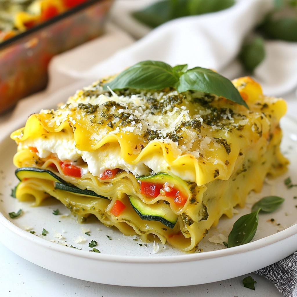 Pesto Veggie Lasagna Roll Ups Tasty and Easy Recipe