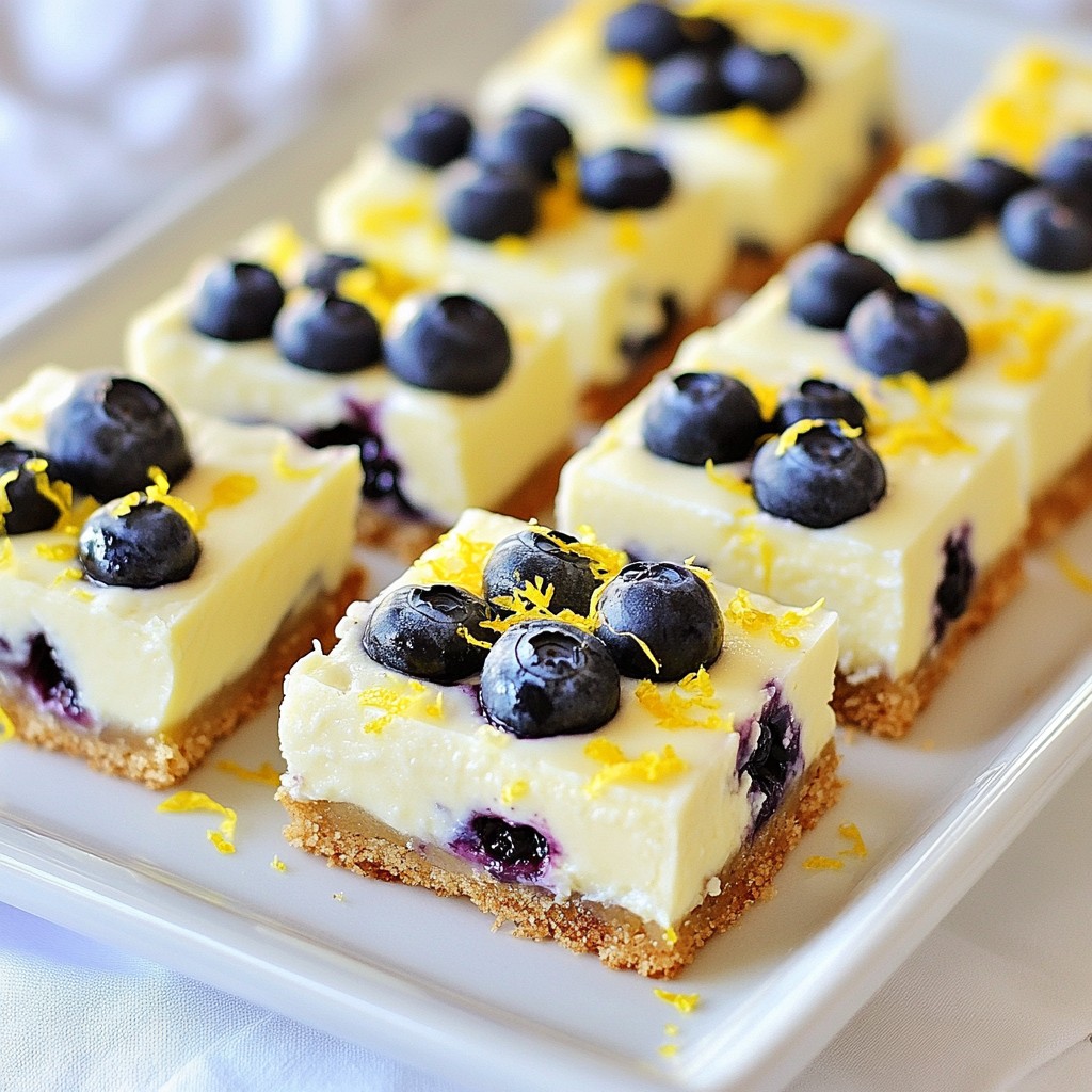 Lemon Blueberry Cheesecake Bars Easy and Tasty Treat