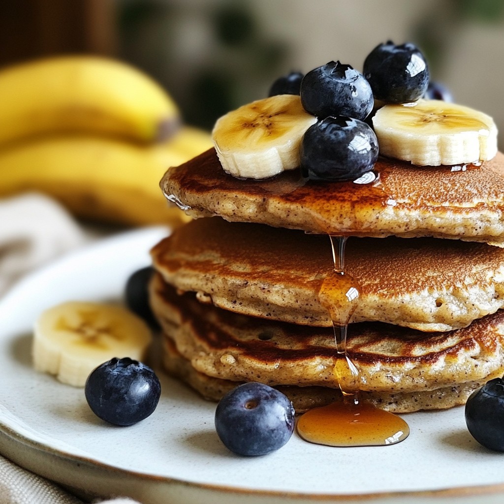 Blueberry Banana Oat Pancakes Easy and Healthy Recipe