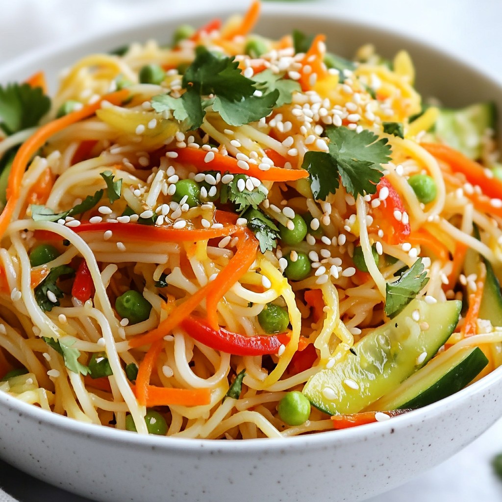 Sesame Ginger Noodle Salad Fresh and Flavorful Dish
