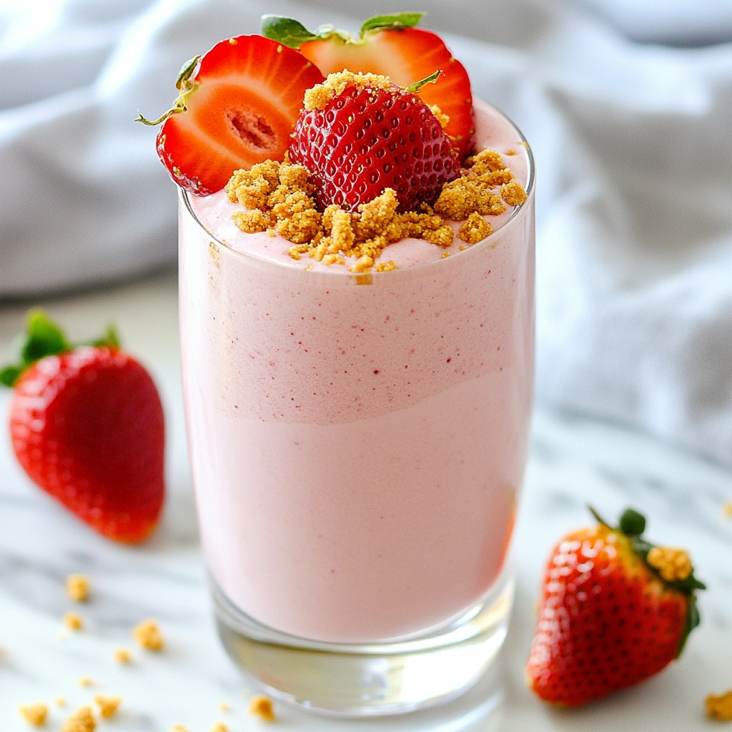 Strawberry Cheesecake Smoothie Creamy and Delicious Blend