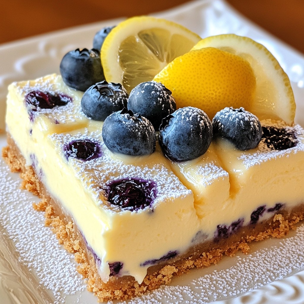 Lemon Blueberry Cheesecake Bars Simple and Tasty Treat