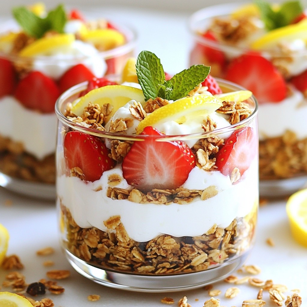 Strawberry Cheesecake Yogurt Parfait Delightful Treat
