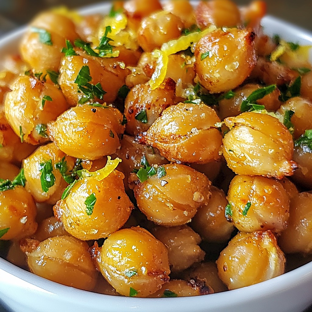 Lemon Roasted Chickpeas Crispy Snack for Everyone