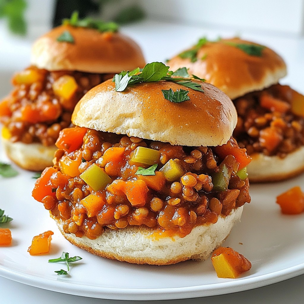 Veggie Loaded Lentil Sloppy Joes Savory Delight