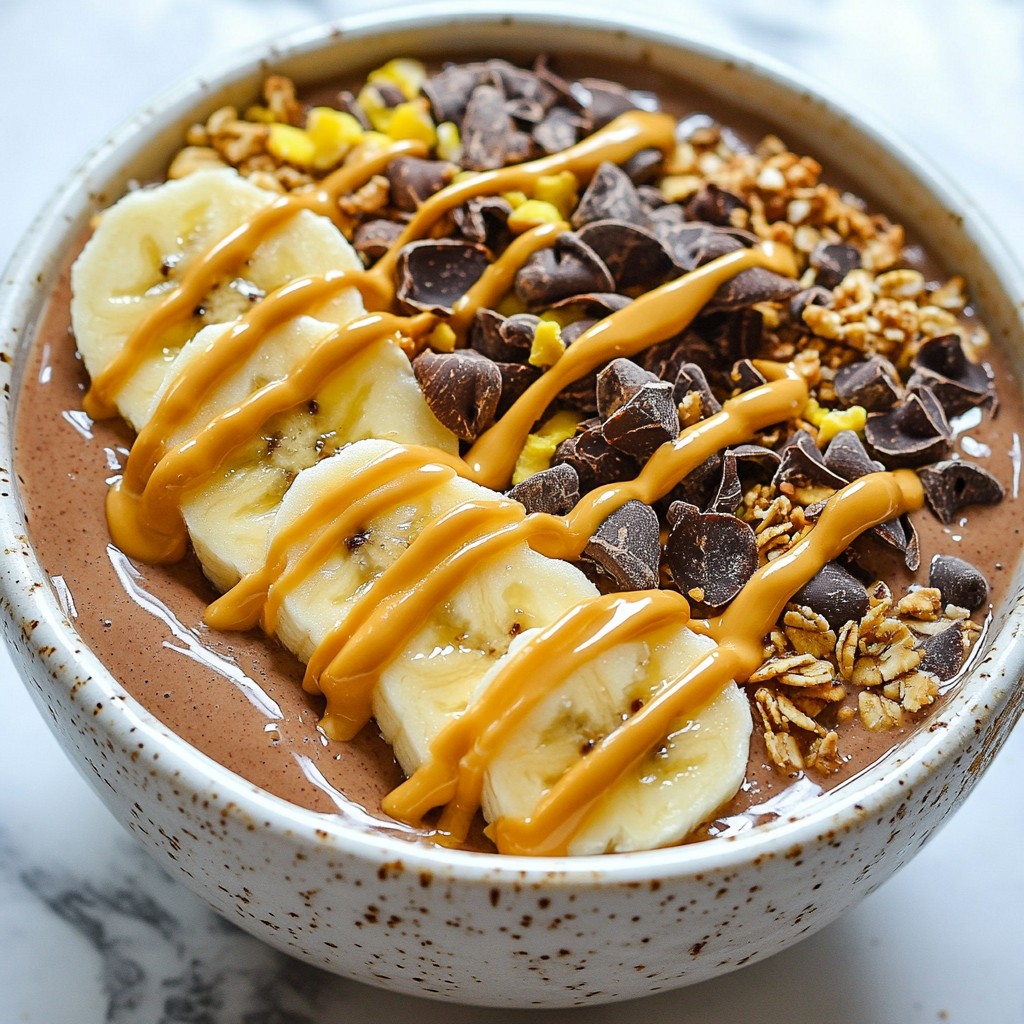 Chocolate Peanut Butter Smoothie Bowls Delightful Treat