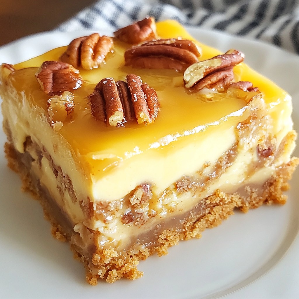 Caramel Pecan Cheesecake Bars Irresistible Dessert Treat