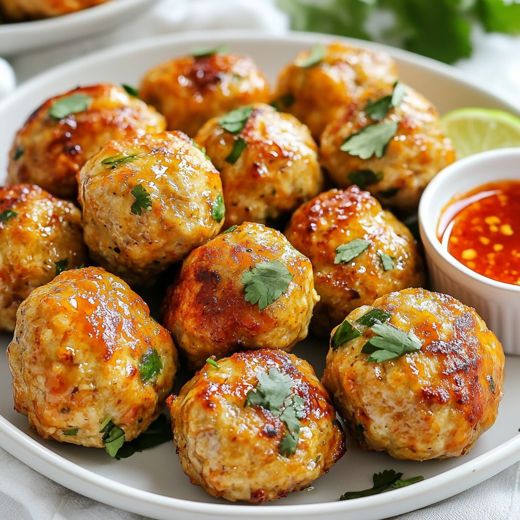 Thai Sweet Chili Chicken Meatballs Flavorful Delight