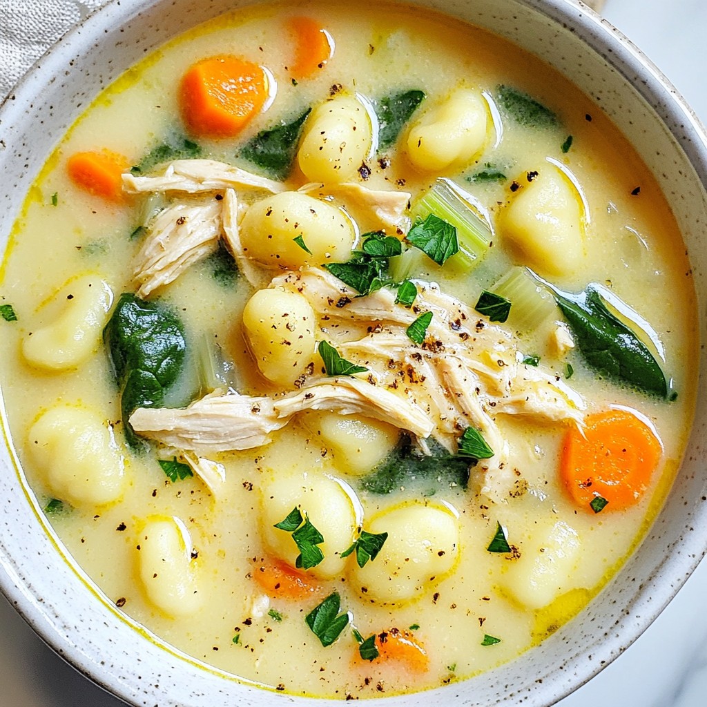 Creamy Chicken Gnocchi Soup Satisfying and Hearty Dish