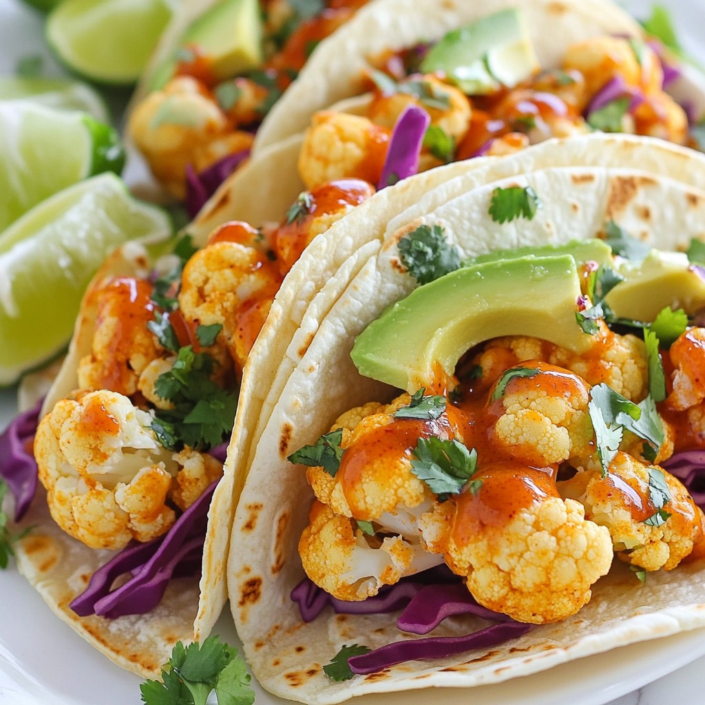 Air Fryer Buffalo Cauliflower Tacos Flavorful Delight