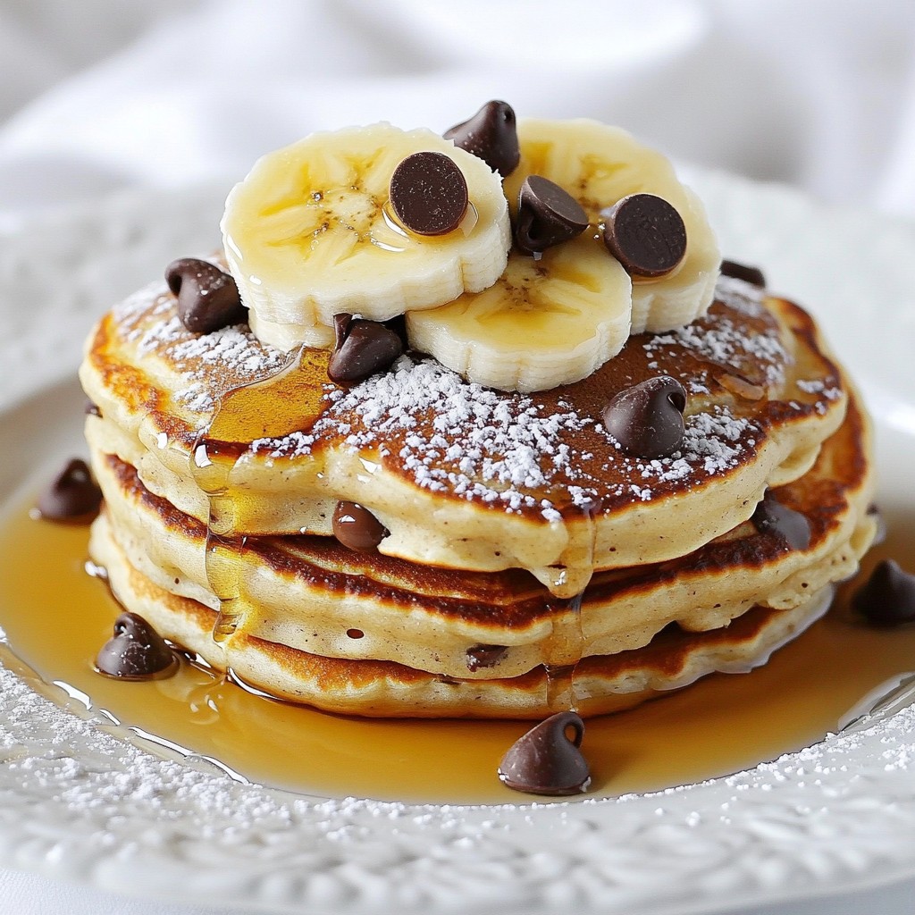 Chocolate Chip Banana Pancakes Sweet and Fluffy Recipe