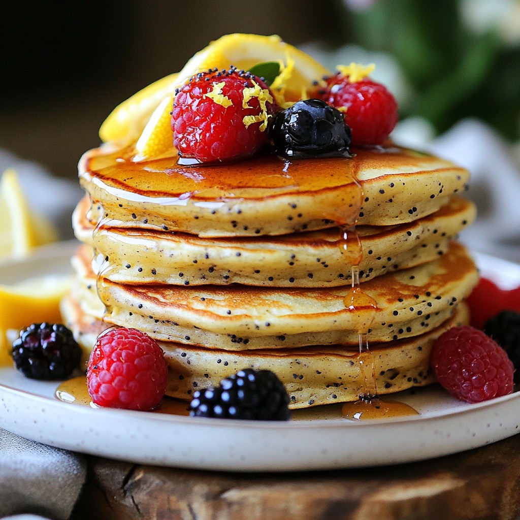 Lemon Poppy Seed Pancakes Fluffy and Flavorful Treat