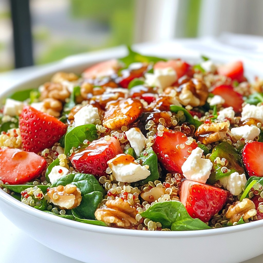 Strawberry Spinach Quinoa Salad Fresh and Flavorful Dish