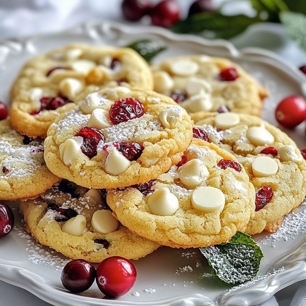 White Chocolate Cranberry Cookies Deliciously Soft Treat