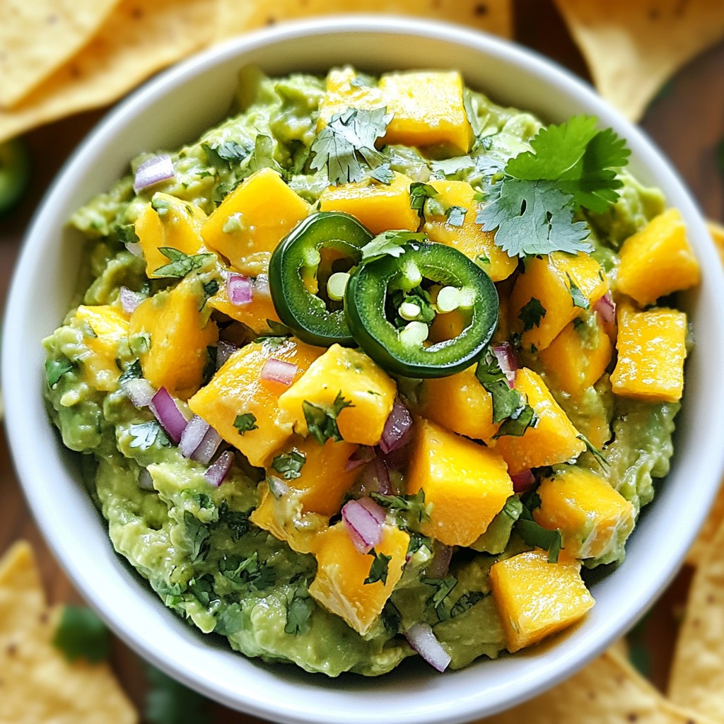 Mango Jalapeño Guacamole Flavorful and Fresh Delight