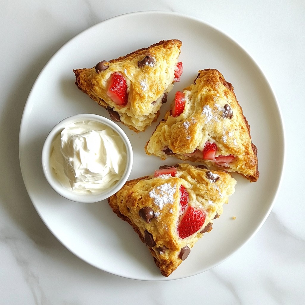 Strawberry Chocolate Chip Scones Delightful and Easy Treat