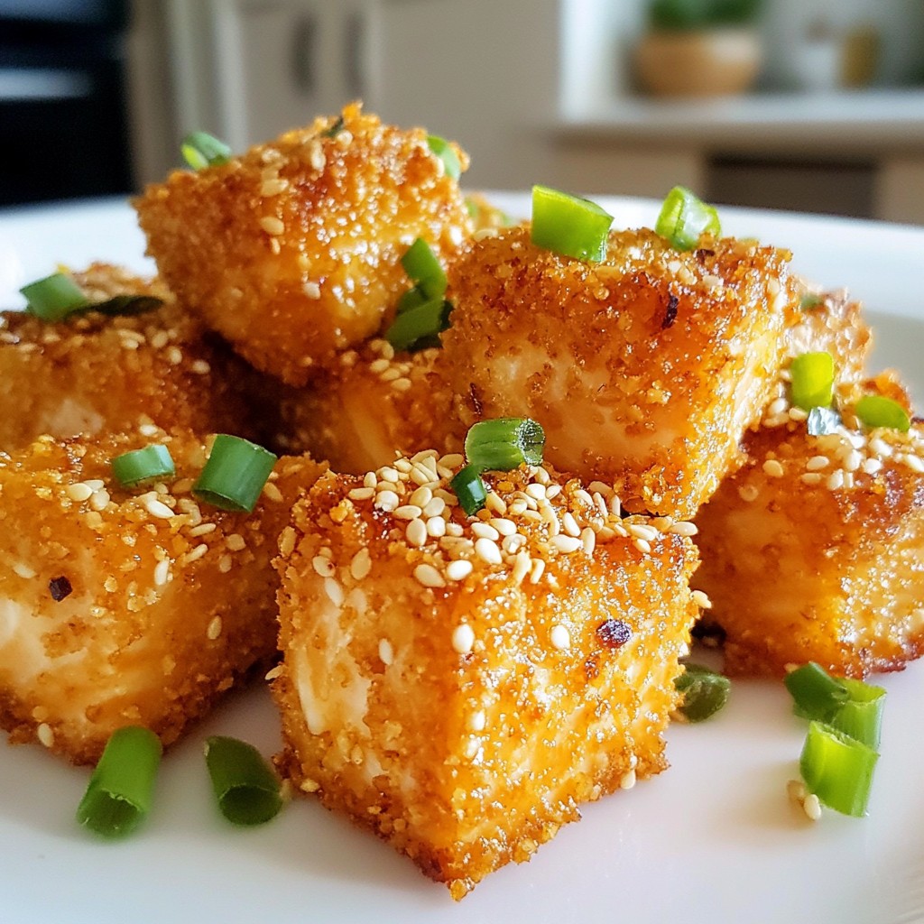 Sesame Crusted Salmon Bites Tasty and Crunchy Treat